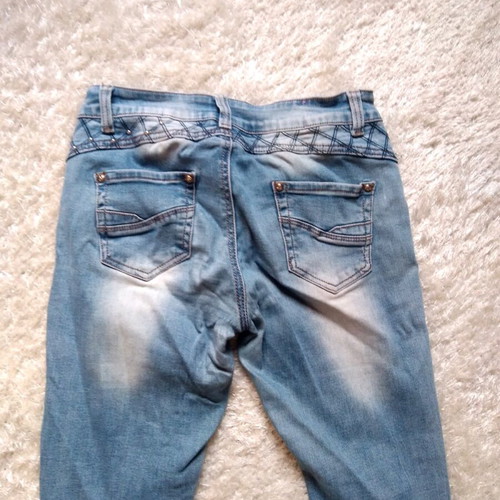 Women's stonewashed denim No29 used, elastic fitted style