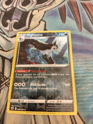 Mightyena 096/189 Reverse Holo Pokemon Card like new, Astral Radiance