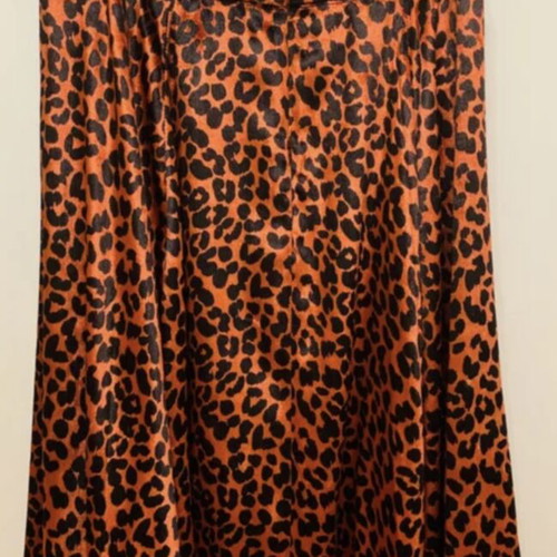 Marc Jacobs Velvet Leopard Print Midi Skirt Medium Like New