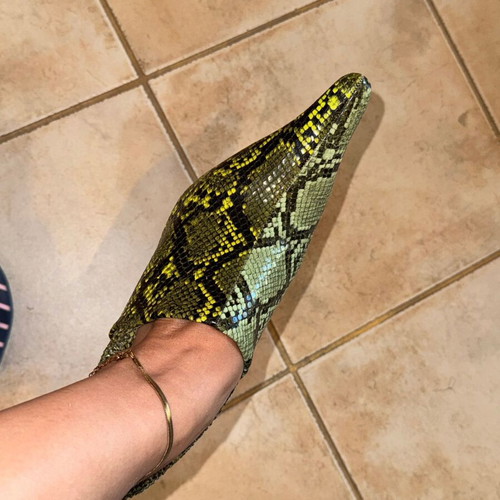 Sfera mules snake print size 39 like new