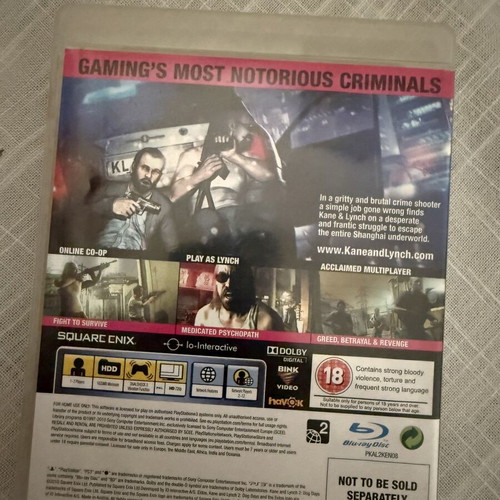 Kane and Lynch 2 Limited Edition PS3 game