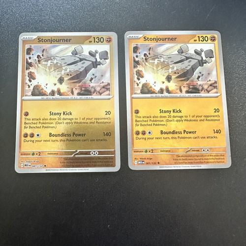 Stonjourner 081/132 Mega Evolution Pokemon cards, normal and reverse