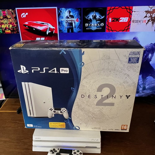PlayStation 4 Pro Glacier White 1TB console with GoldH firmware