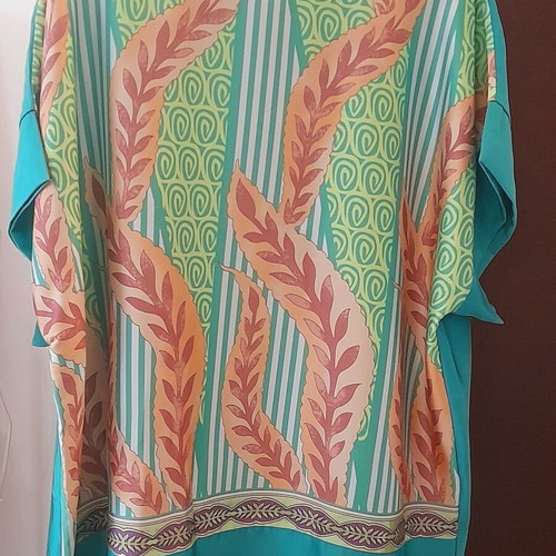 Plus size Italian blouse new multicolor green