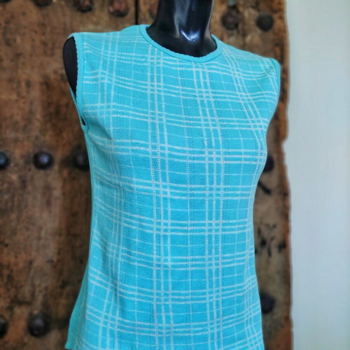 Levi's Vintage Y2K Plaid Coquette Sleeveless Knit Top like new, S-L