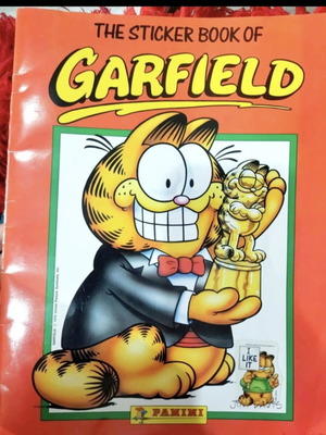 Panini Garfield Album used with insert, 148/204 stickers