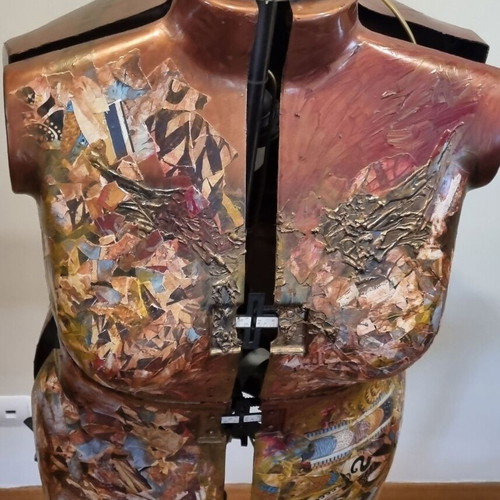 Adjustable Sewing Mannequin with Decorative Collage Coating and LED Light