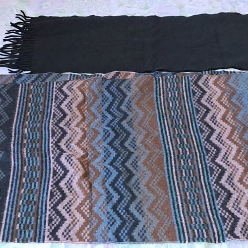 Scarves and shawl used, set