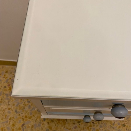 Chest of drawers used with glass top and three deep drawers