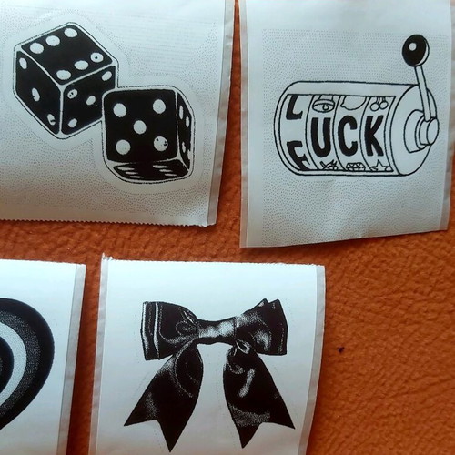 Stickers new, set of 5 with various designs
