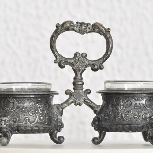 WMF antique cruet for spices used (salt - pepper)