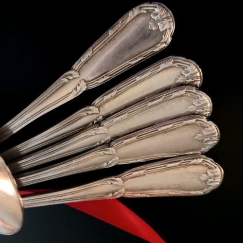Silver teaspoons set of 6, antique style
