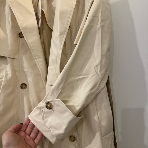 Zara trench coat new, size XS-S, cream