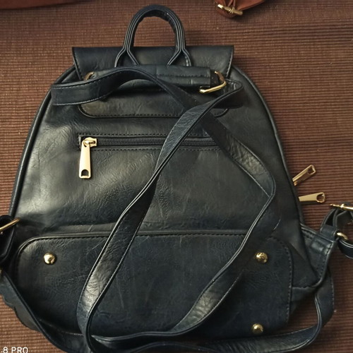 Women's bag pack like new, dark blue