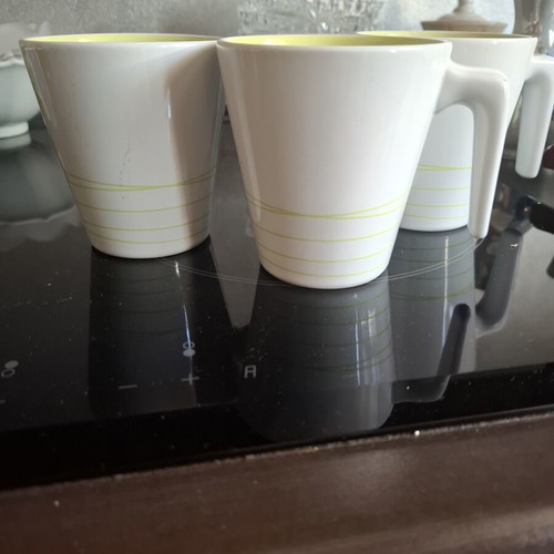 IKEA mug set 3 pieces 10cm like new, white and light green