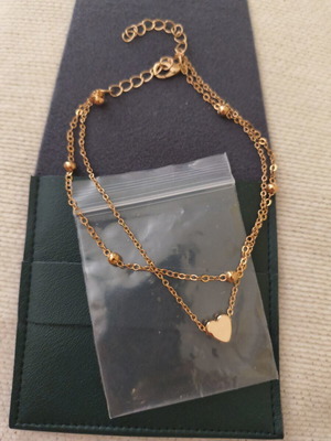 Double anklet gold, new