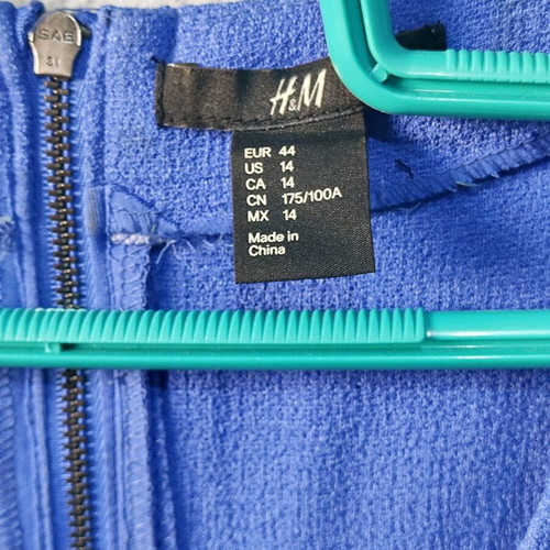 H&M sleeveless midi dress No44, blue