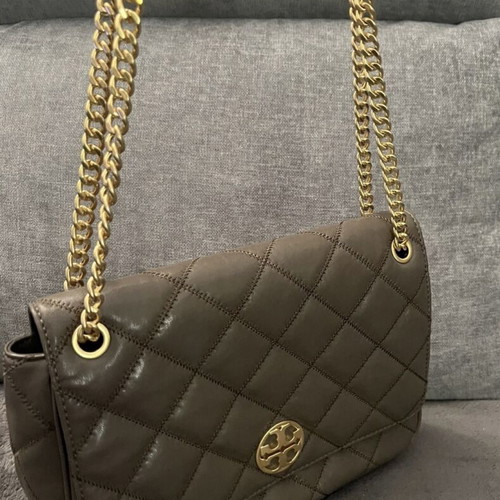 Tory Burch shoulder bag new, brown leather, crossbody chain