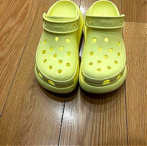 Crocs platform κιτρινα size 38
