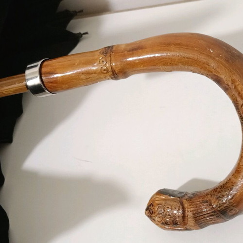 G.F.F 1978 umbrella used with bamboo handle