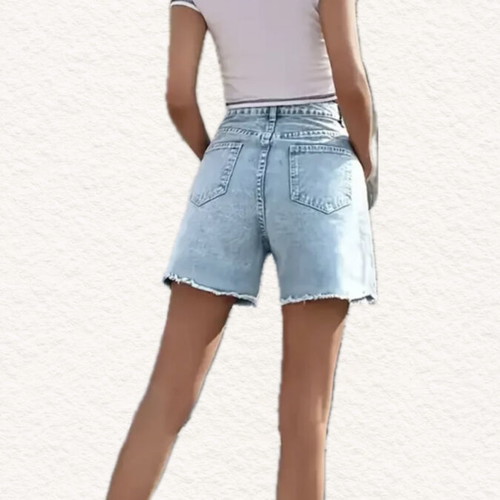 High-rise blue shorts XL 42 new