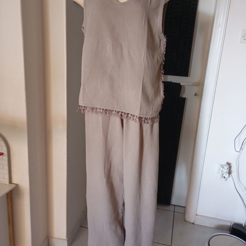 Luna cotton women's set L/XL like new, beige