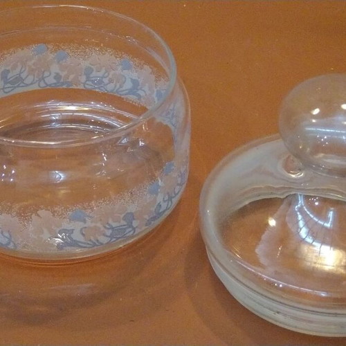 Storage jar for Greek coffee with beautiful decoration
