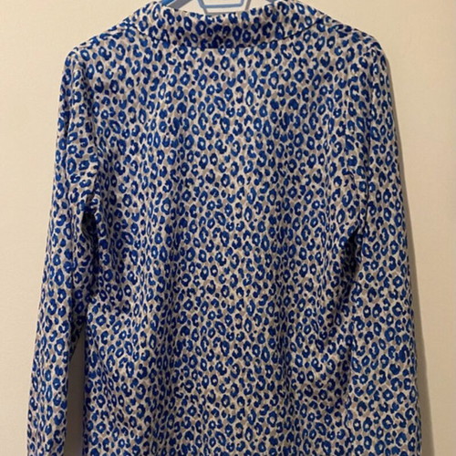 Never Fully Dressed blue leopard print blouse