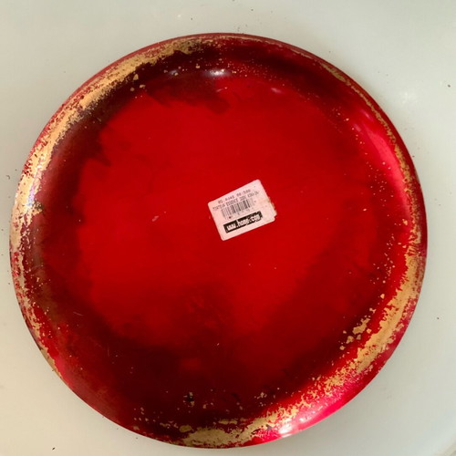 Serving platters large red used, set of 2, 30 cm