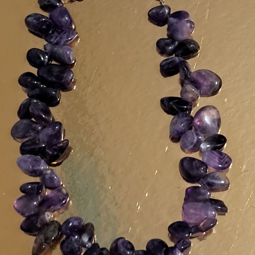 Vintage and modern mineral necklace, beige and brown tones