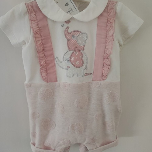 Chicco baby short-sleeve romper for girls No50/0-1m new