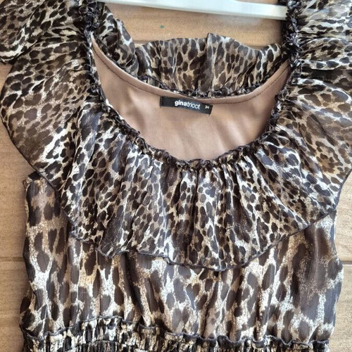 Gina Tricot Leopard Dress Medium Like New