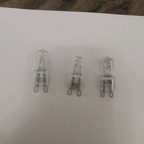G9 Halogen Bulbs used, set of 3, functional