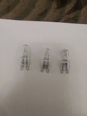G9 Halogen Bulbs used, set of 3, functional