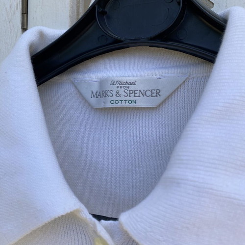 Marks & Spencer sleeveless top with embroidery and pearls like new, cotton