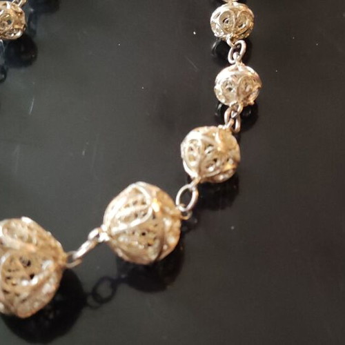 Traditional silver necklace handmade like new