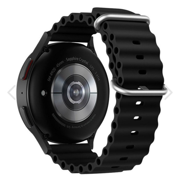 Watchband Samsung Huawei Xiaomi 20mm Silicone Μαύρο