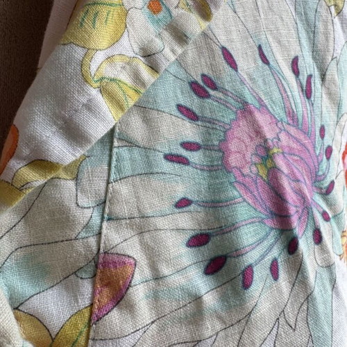 Christian Berg Stockholm jacket 3/4 sleeve linen like new, multicolor