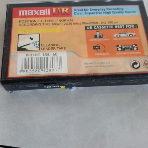 Maxell UR Audio Cassette sealed, new
