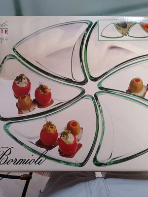 Luigi Bormioli Michelangelo Color Palette six triangular glass bowls like new