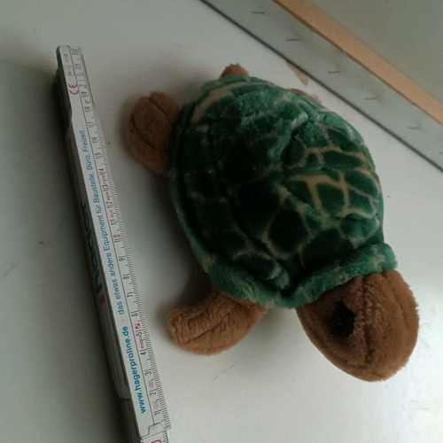 Plush turtle used