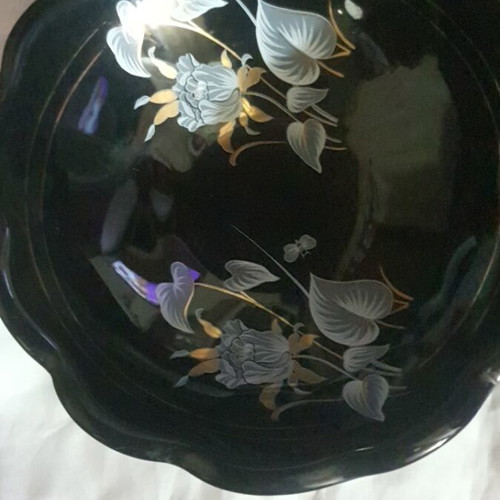 Vintage S. Ceramic handmade ceramic set, vase and bowl