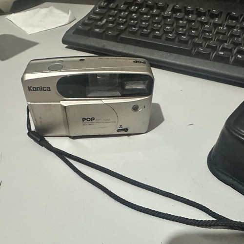 Konica Pop BF-120 camera used, 35mm film compact point-and-shoot