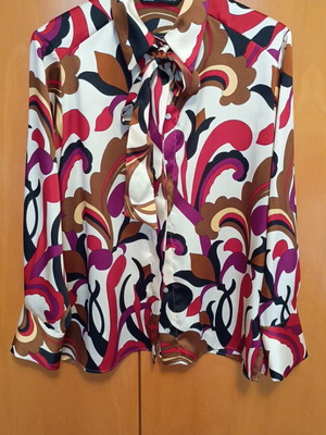 Zara satin shirt multicolored like new, size S