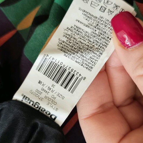 Desigual dress new, size medium, black with colorful patterns