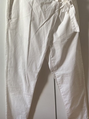 Benetton white pants S/M like new, cotton gabardine