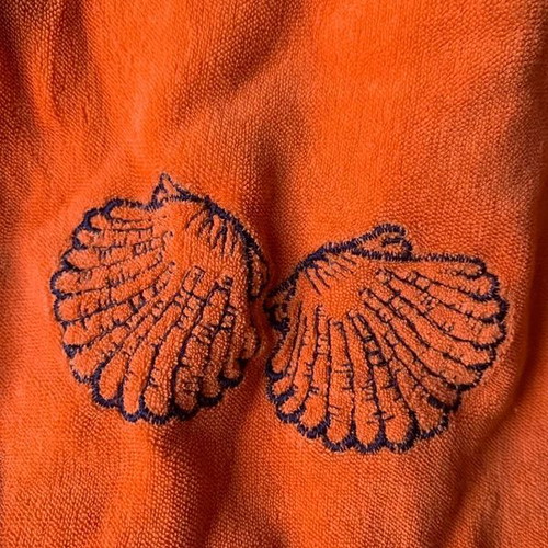 Orange terry beach dress Palm size Small like new