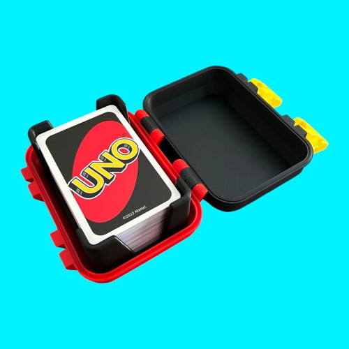 3D Printed UNO Card Game Storage Box Snaplock