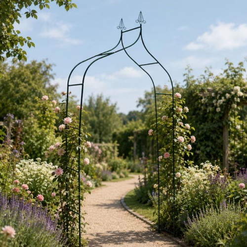 Garden arch set of 2, like new, green electrostatic paint