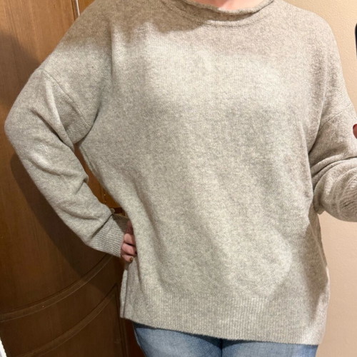 H&M knit sweater gray melange oversize like new size S